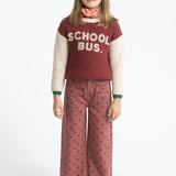 Trousers Pink with Black Hearts