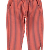 Trousers Bordeaux with Black Stripes