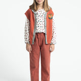 Trousers Bordeaux with Black Stripes