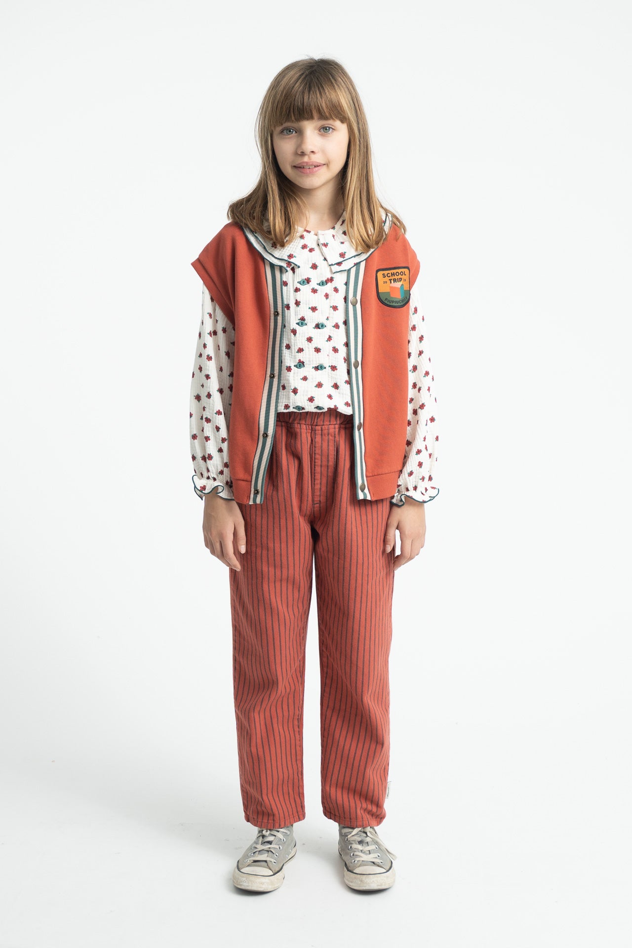 Trousers Bordeaux with Black Stripes