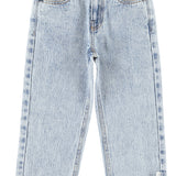 Unisex Trousers Fadded Light Blue Denim