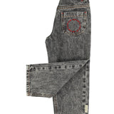Unisex Denim Trousers Washed Black