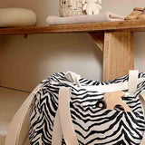 Weekend Bag | Zebra print, Greige and Black