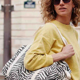 Weekend Bag | Zebra print, Greige and Black