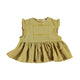 Baby Romantic sleeveless shirt with laces | Mustard