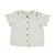 Baby Peter Pan collar blouse | Ecru / checkered navy
