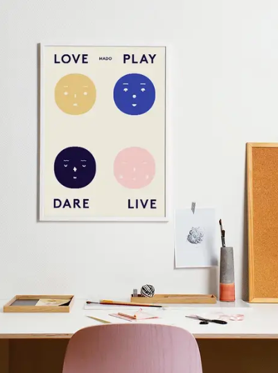 Poster "Four Feelings" by "All The Way To Paris" - 50x70cm