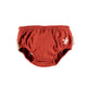 Terry cotton high waisted shorties | garnet w/ tricolor print