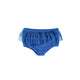 High waisted shorties w/ tulle frills on waist | indigo blue