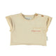 Baby t-shirt | sand w/ "director" & "casting" garnet prints