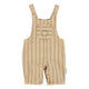 Baby dungarees | light brown w/ multicolor stripes