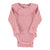 Baby longsleeve body w/ collar | pink w/ orange little stars