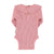 Baby longsleeve body w/ collar | pink w/ orange little stars