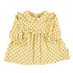Baby peter pan dress | light yellow w/ little flowers