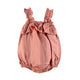 Baby playsuit | pink & multicolor stripes