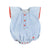 Baby romper w/ butterly sleeves | light blue chambray