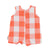 Baby short jumpsuit | red & white checkered