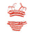 Bikini | red & ecru stripes