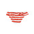 Bikini bottom | red & ecru stripes