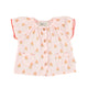 Baby blouse w/ butterly sleeves | light pink w/ flowers