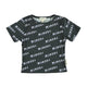 Short sleeved rash vest | Black w/ "mimosa" allover