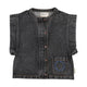 Denim vest | washed black denim