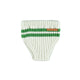 Knitted high waisted shorts | Ecru & green stripes