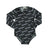 Long sleeved one piece rash vest | Black w/ "mimosa" allover