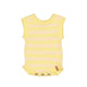 Baby knitted body | yellow & salmon stripes