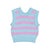 Baby knitted top | lavander & light blue stripes
