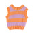 Knitted top | lavander & orange stripes