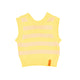 Baby knitted top | yellow & salmon stripes