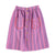 Long skirt w/ front pockets | lavender w/ big blue stripes