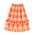 Long skirt w/ ruffles | yellow & red checkered