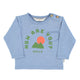 Baby longsleeve | blue w/ "how are you?" print