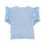 Baby longsleeve w/ frills on shoulders | light blue w/ orange little stars
