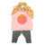 Baby sleeveless t´shirt | pink w/ multicolor circle print