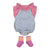 Baby sleeveless blouse w/ collar | pink & blue animal print