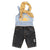 Baby top | light chambray w/ sun print