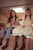 Long skirt w/ frilled straps | ecru lace