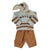 Baby trousers | olive & brick animal print
