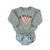 Baby unisex sweatshirt | greenish grey w/ "hello" print