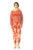 Knitted sweater | pink & orange w/ lurex