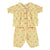 Baby girl trousers | light yellow w/ flowers allover