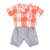 Baby hawaiian shirt | red & white checkered