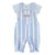 Baby dungarees | large blue stripes