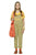Dungarees | khaki w/ yellow "cheers" print
