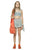Bikini | light blue w/ animal print