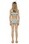 Bikini | light blue w/ animal print