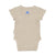 Baby shortsleeve body | light brown w/ "backyard" print